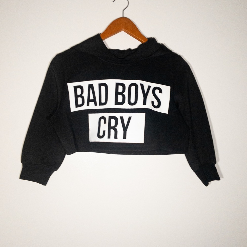 NWT sixth June Crop Hoodie Bad Boys Cry